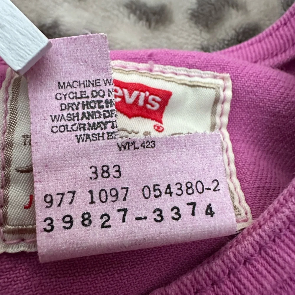 1997 Vintage Levi’s Jeanswear For Girls Colored Denim Dress Pink Size 18 months